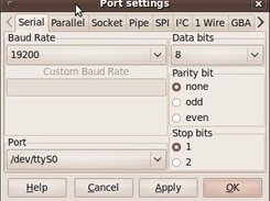 Port Settings dialog