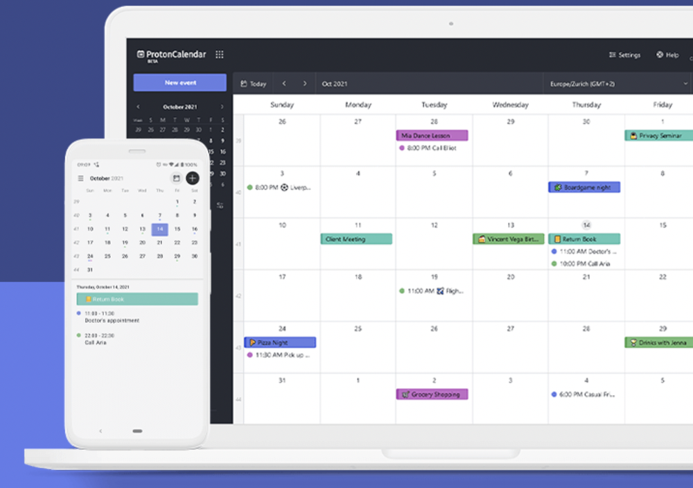 Proton Calendar Screenshot 1