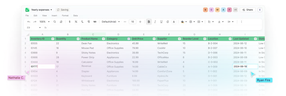 Proton Sheets Screenshot 1