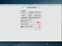 Filter screen - refine your query here