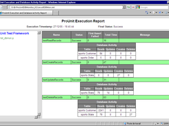 Execution Report using XML and XSL with DB Stats