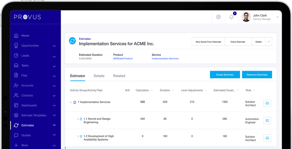 Provus Screenshot 1