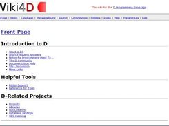 OpenSource project wiki for the D programming language