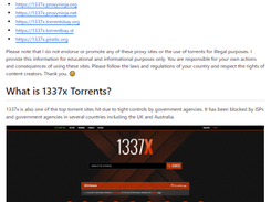 1337x Proxy List Screenshot 1