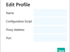 Proxy Switcher editing profile window.