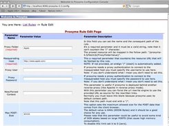Edit rule page