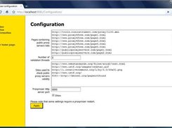 Configuration screen