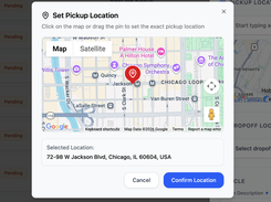 Drag and drop locations.
