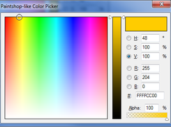 Paintshop-like Color Picker Screenshot 1