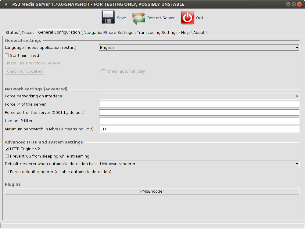 ps3 media server transcoding settings