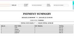View/Print Closed Cash Summary