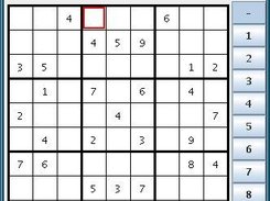 Puzzle entry/play window, standard type puzzle