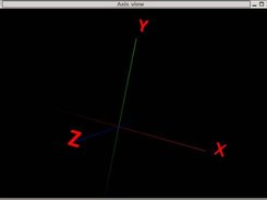 A 3D axis created using PsychoLib