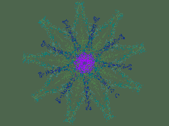 An example of a "snowflake" created with the software.