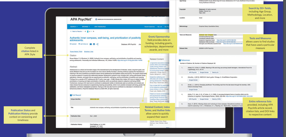 PsycInfo Screenshot 1