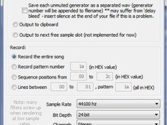 Song can be recorded fully or in part to .wav