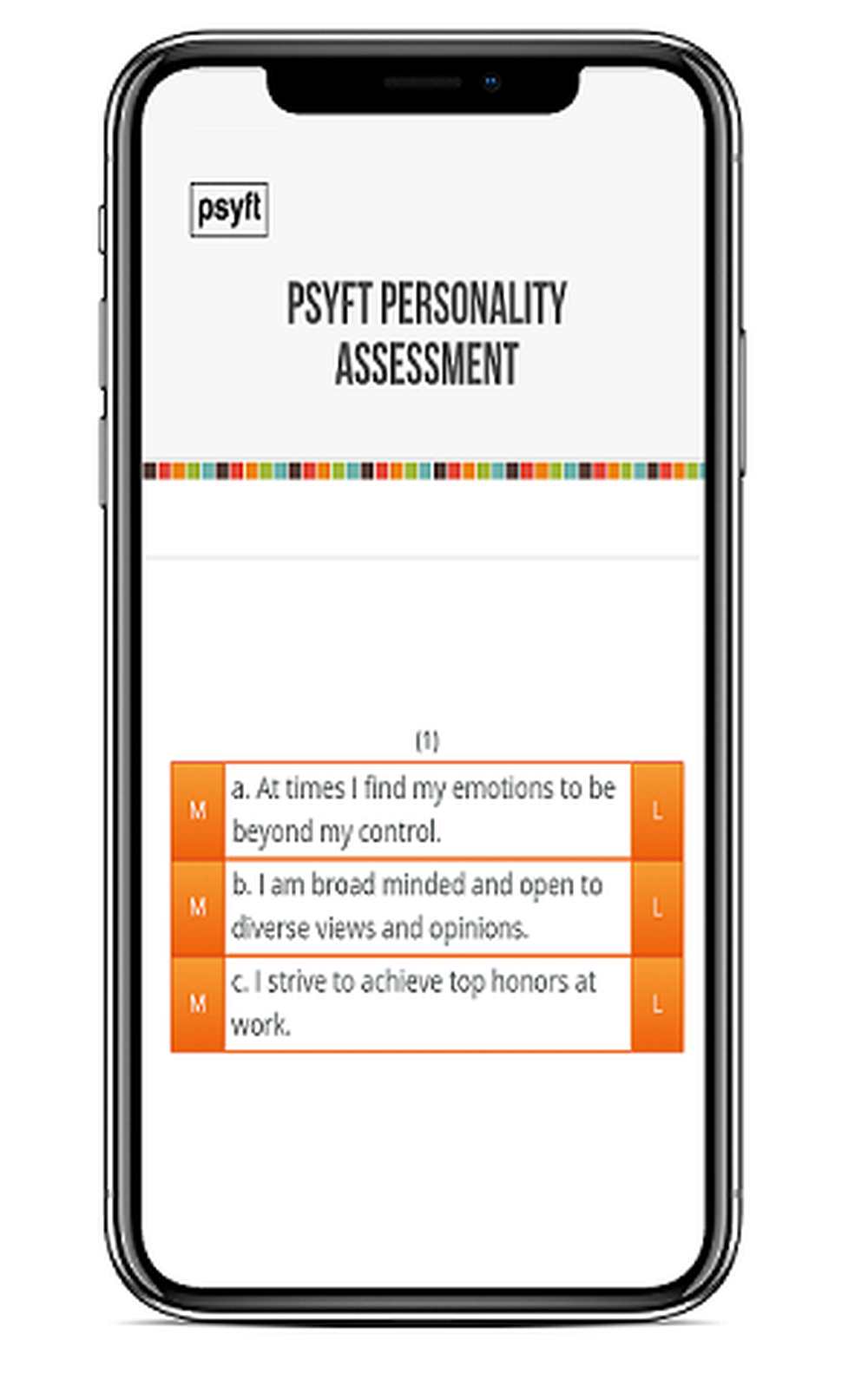 Psyft Personality Assessment Screenshot 1