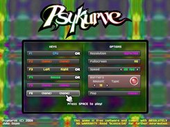 The user interface in PsyKurve 1.0