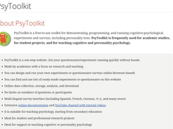 PsyToolkit Screenshot 1