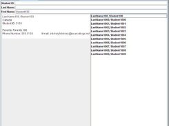 This shows the student search pane. It filters by prefix.