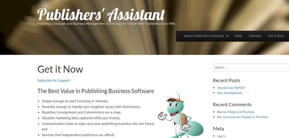 Publishers Assistant Software Screenshot 1