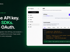 One API key, one endpoint — code samples in cURL, Python, Node and more.