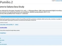 The homepage of the application