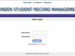 Login page