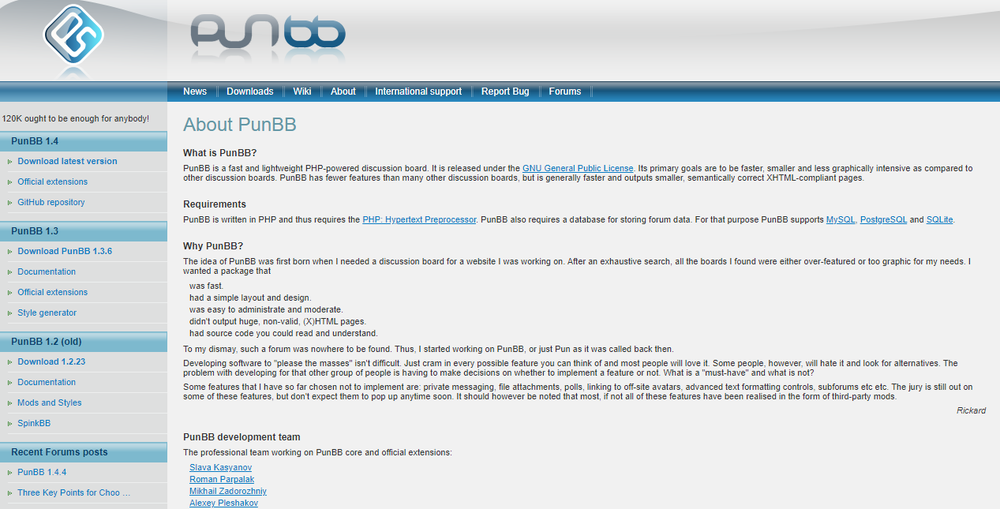 PunBB Screenshot 1