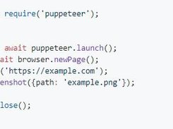 Puppeteer sample: saving a screenshot as example.png