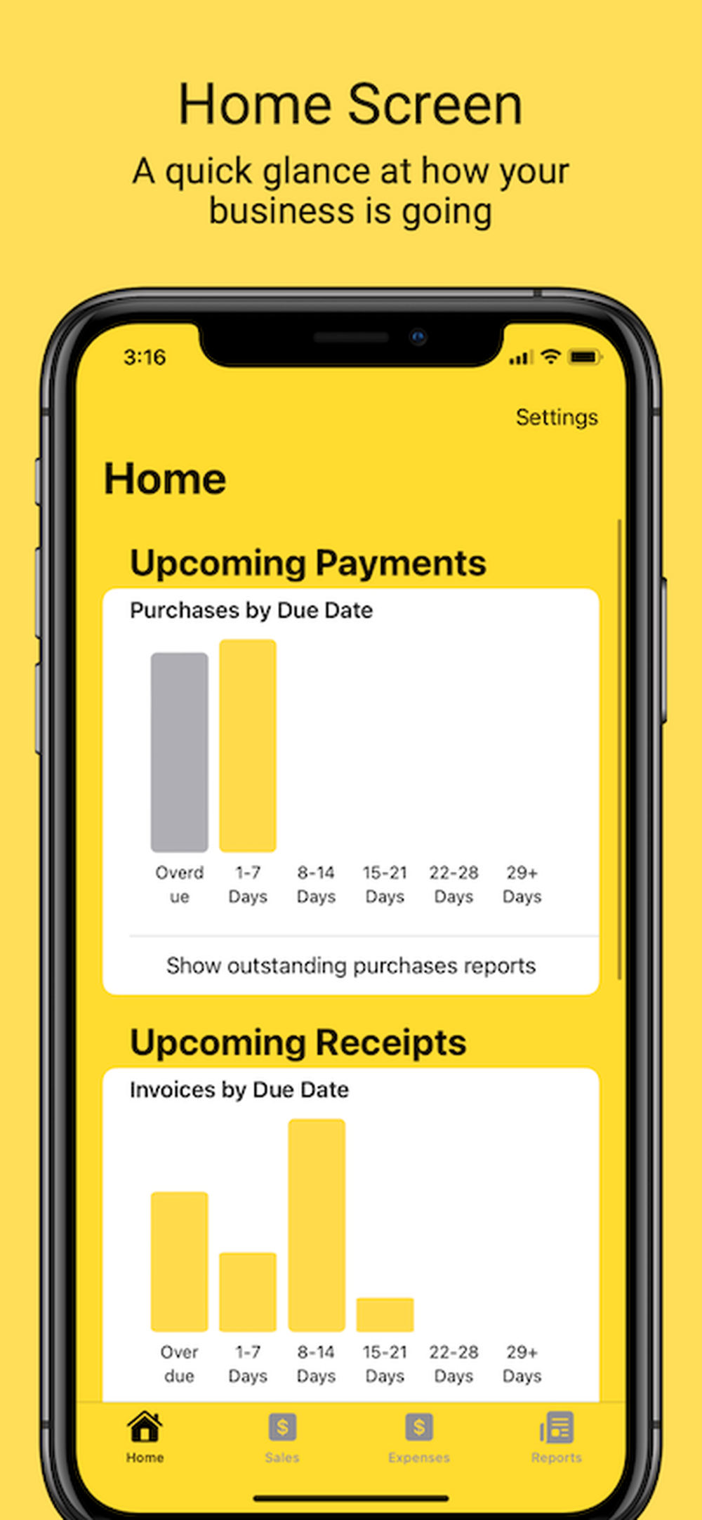 Pure Cash Tracker Home Screen