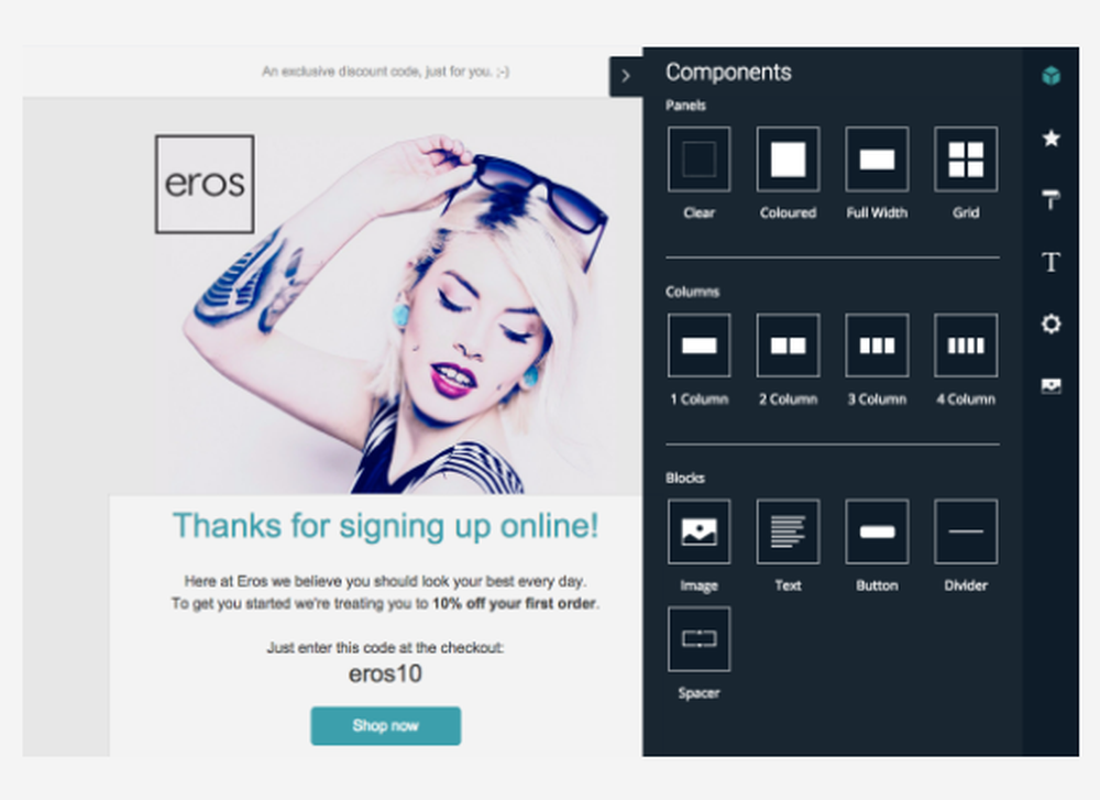 Create beautiful emails with Pure360's Drag and Drop Editor