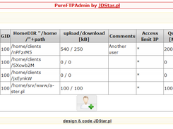 PureFTP Admin Screenshot 1