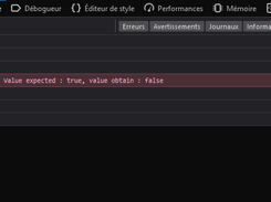 Example of tests output