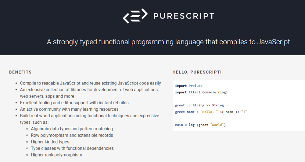 PureScript Screenshot 1