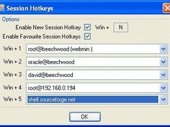 Assign hotkeys to your favourite sessions