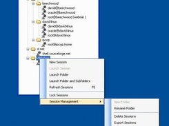 Mange your sessions in folders, and launch multiple sessions