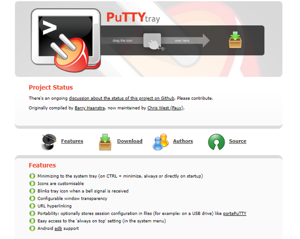 PuTTYTray Screenshot 1