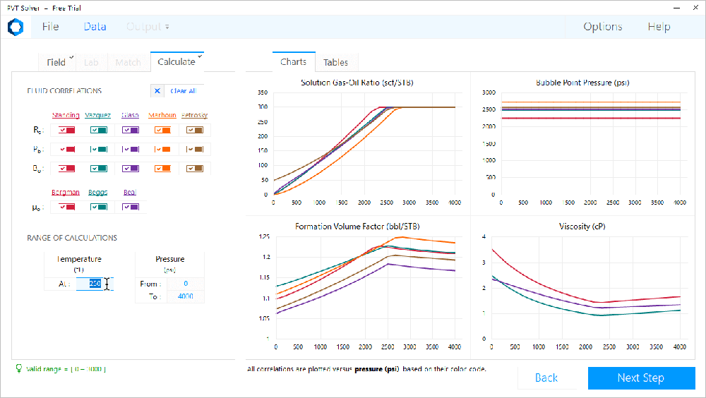 PVT Solver Screenshot 1