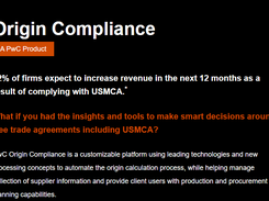 PwC Origin Compliance Screenshot 1