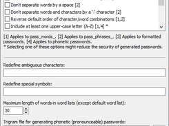 Advanced password options