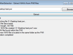 The main PwiWavExtractor window