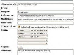 Usernet interface, with custom header and css