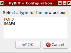Type selection for new account