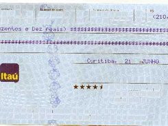 Cheque impresso