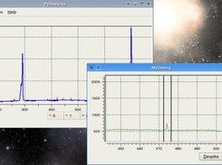 Main window and single scan window with spike being removed