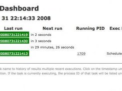 Screenshot of the main dashboard