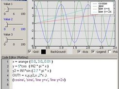 Graphical Calculator with dynamical controls