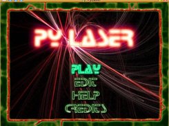 The pyLaser menu screen