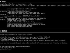 Command-line help and demo